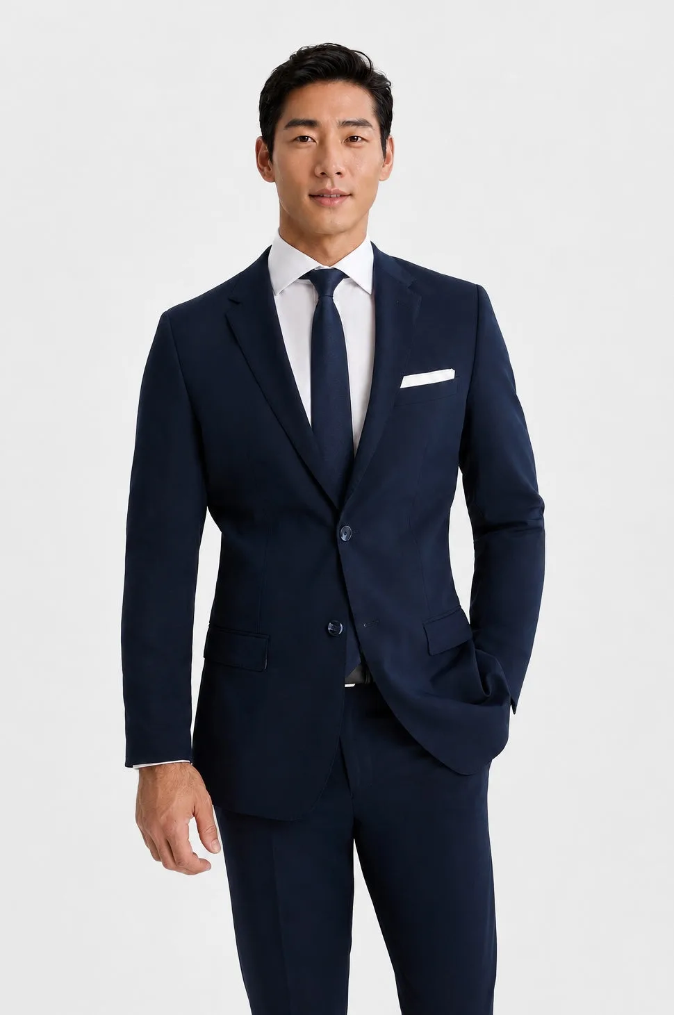 Navy Blue Suit angle 1