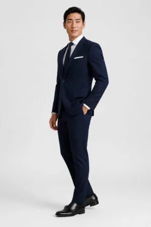 Navy Blue Suit angle 2
