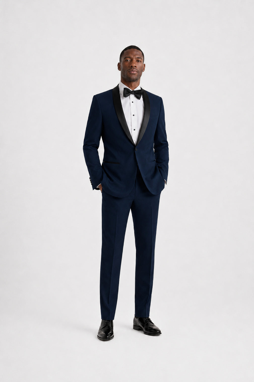 Navy Shawl Tuxedo angle 4 | TuxKit Navy Shawl Tuxedo angle 4