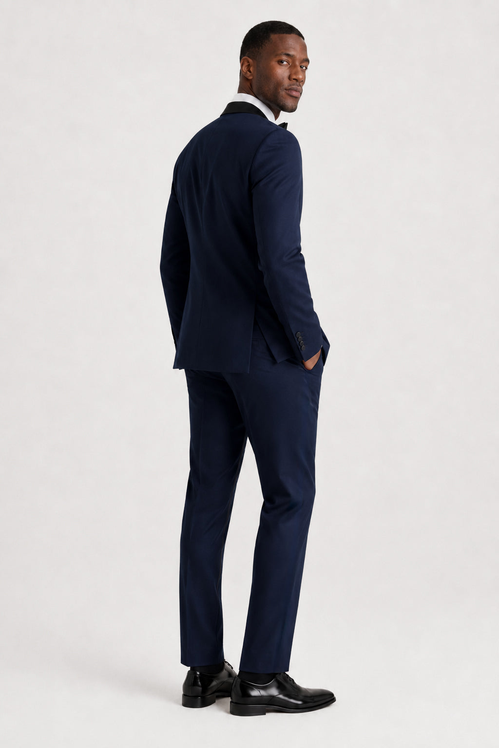 Navy Shawl Tuxedo angle 5 | TuxKit Navy Shawl Tuxedo angle 5