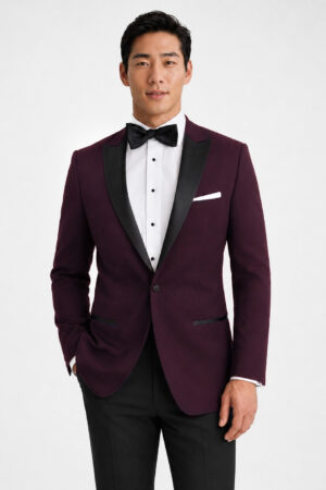 Plum Peak Tuxedo angle 1 | TuxKit Plum Peak Tuxedo angle 1