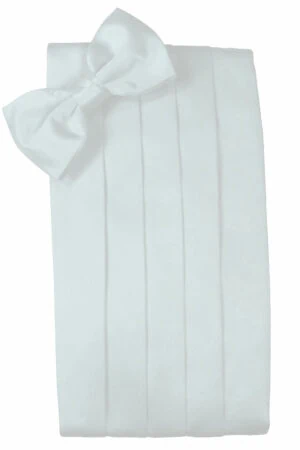Seaglass Blue Solid Satin Cummerbund