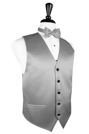 Silver Vitro Satin Vest
