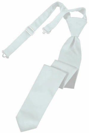 Seaglass Blue Solid Satin Skinny Tie