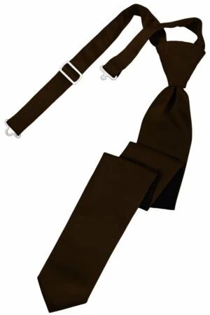 Truffle Solid Satin Skinny Tie
