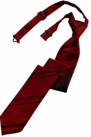 Apple Striped Satin Skinny Tie
