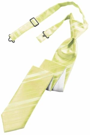 Canary Striped Satin Skinny Tie