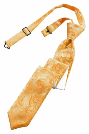 Tangerine Tapestry Skinny Tie