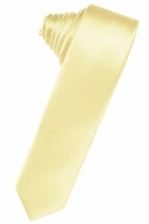 Canary Solid Satin Skinny Suit Tie