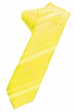 Sunbeam Striped Satin Skinny Suit Tie