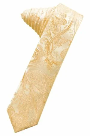 Apricot Tapestry Skinny Suit Tie