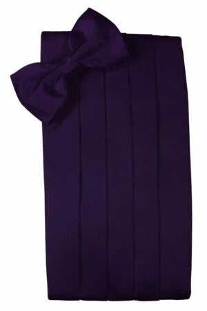 Amethyst Solid Satin Cummerbund