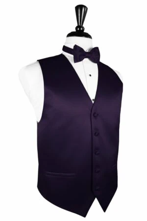 Amethyst Solid Satin Vest