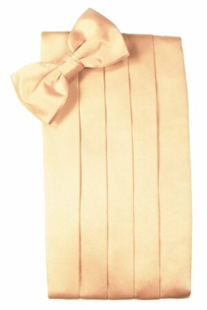 Apricot Solid Satin Cummerbund