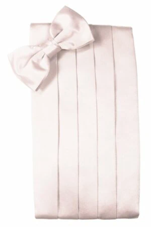 Blush Solid Satin Cummerbund