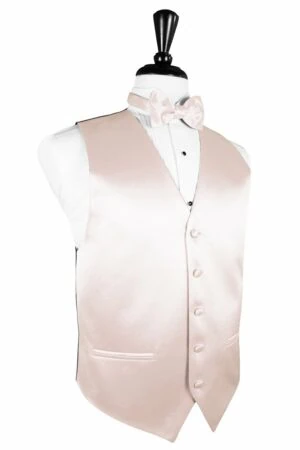 Blush Solid Satin Vest