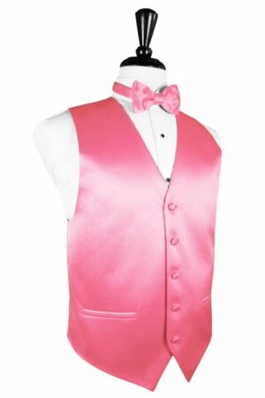 Bubblegum Solid Satin Vest