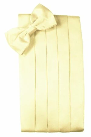 Canary Solid Satin Cummerbund