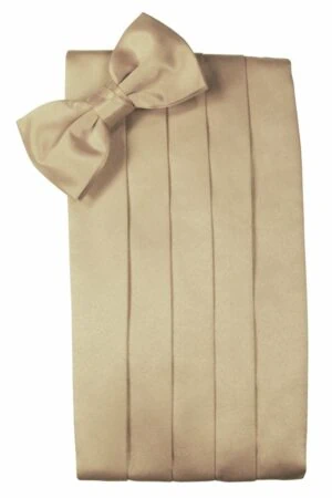 Golden Solid Satin Cummerbund