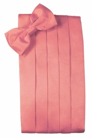 Guava Solid Satin Cummerbund