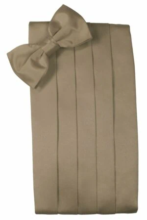 Latte Solid Satin Cummerbund