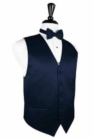 Marine Solid Satin Vest