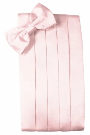 Pink Solid Satin Cummerbund