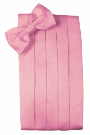Rose Petal Solid Satin Cummerbund