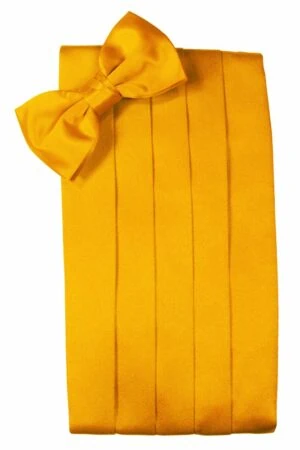 Tangerine Solid Satin Cummerbund