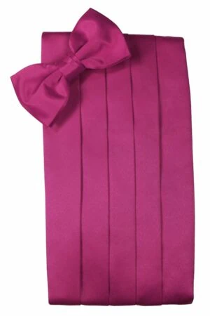 Watermelon Solid Satin Cummerbund