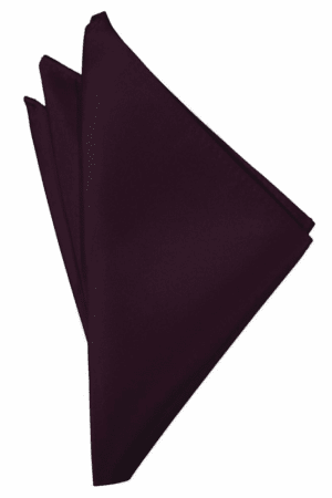 Berry Solid Satin Pocket Square