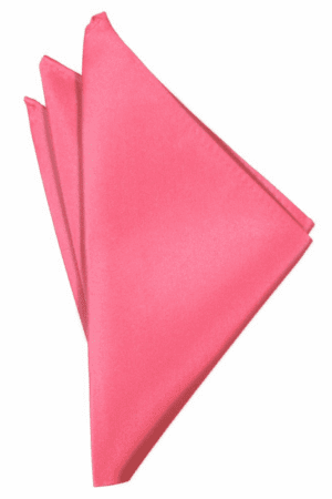 Bubblegum Solid Satin Pocket Square