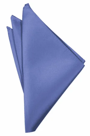 Cornflower Solid Satin Pocket Square