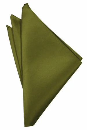 Moss Solid Satin Pocket Square