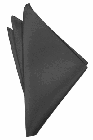 Pewter Solid Satin Pocket Square