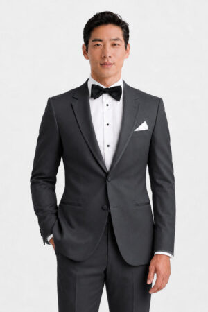 Steel Gray Infinity Tuxedo angle 1 | TuxKit Steel Gray Infinity Tuxedo angle 1