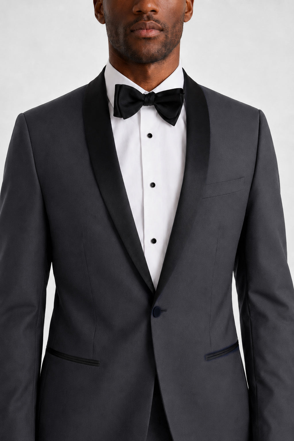 Steel Gray Shawl Tuxedo angle 3 | TuxKit Steel Gray Shawl Tuxedo angle 3
