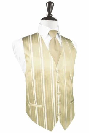 Bamboo Striped Satin Vest