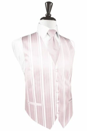 Blush Striped Satin Vest