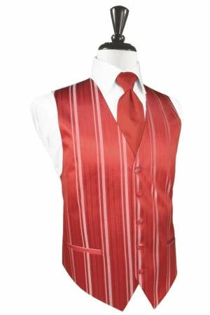 Persimmon Striped Satin Vest