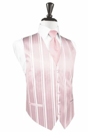 Pink Striped Satin Vest