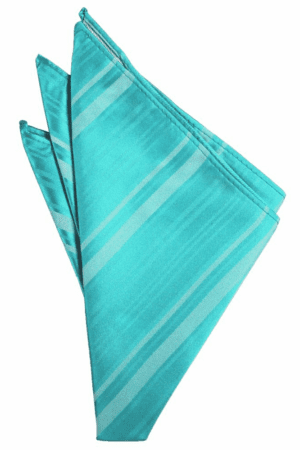 Pool Striped Satin Pocket Square