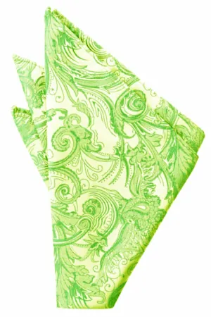 Lime Tapestry Pocket Square