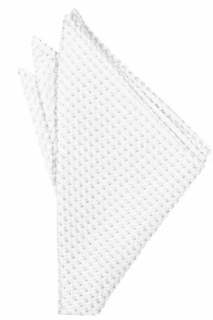 White Venetian Pocket Square