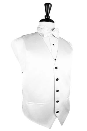 White Vitro Satin Vest