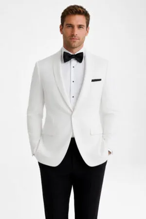 White Shawl Tuxedo angle 1
