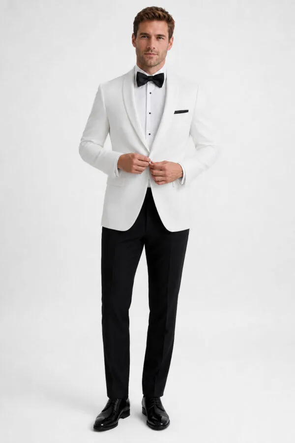 White Shawl Tuxedo angle 2