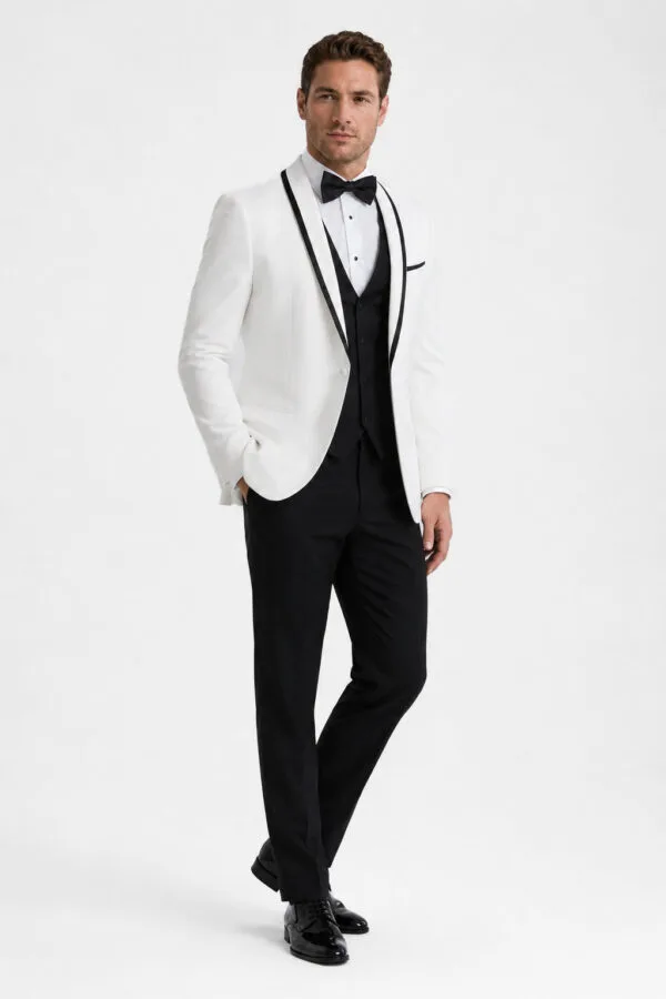 White Waverly Tuxedo angle 2