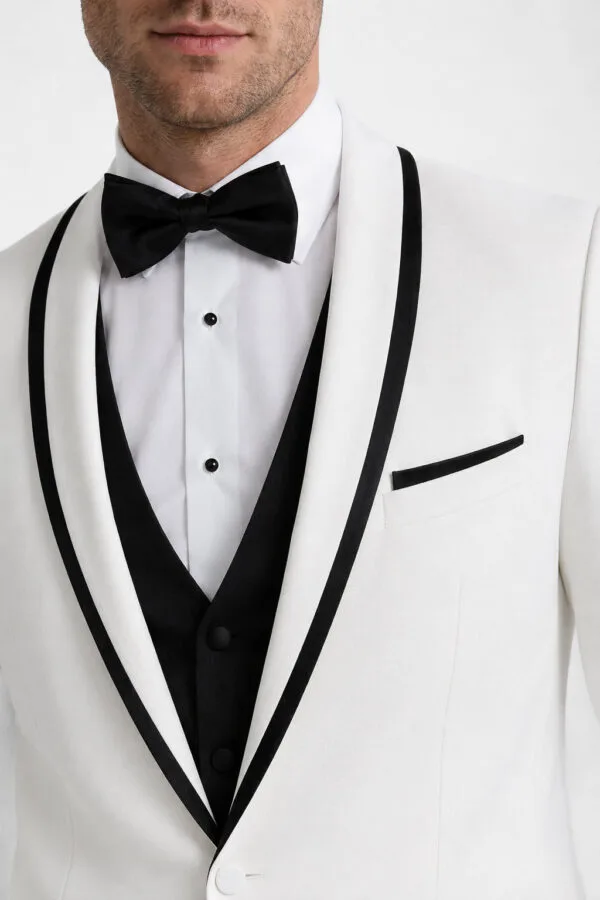 White Waverly Tuxedo angle 3