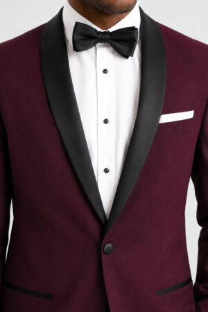 Wine Shawl Tuxedo angle 2